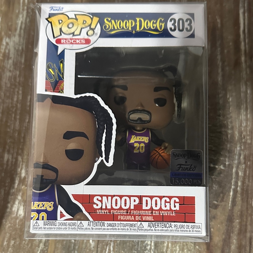 Funko Snoop Dogg Pop! Vinyl in Purple and Gold Lakers Jersey